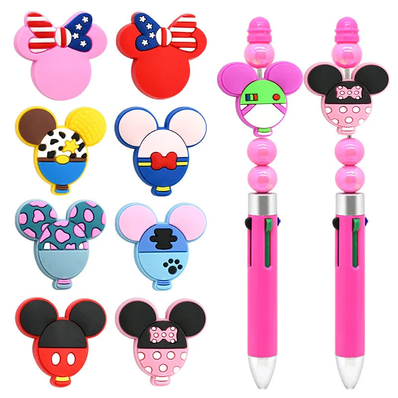 Colorful Cartoon Mickey Silicone Focal Beads - Beadable Cat