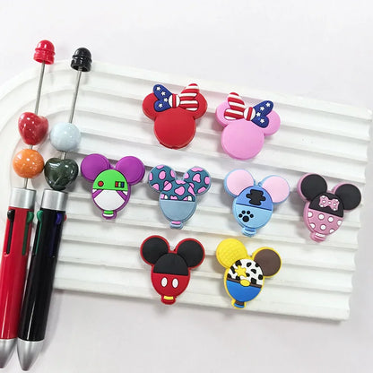 Colorful Cartoon Mickey Silicone Focus Beads