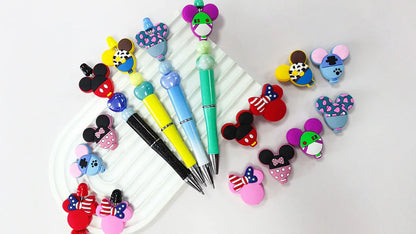 Colorful Cartoon Mickey Silicone Focus Beads