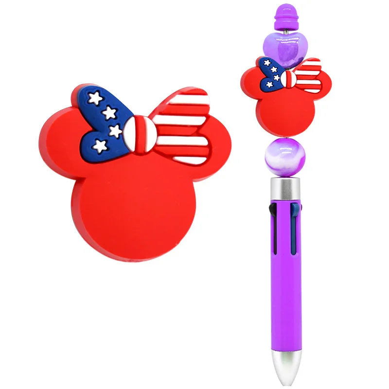 Colorful Cartoon Mickey Silicone Focal Beads - Beadable Cat