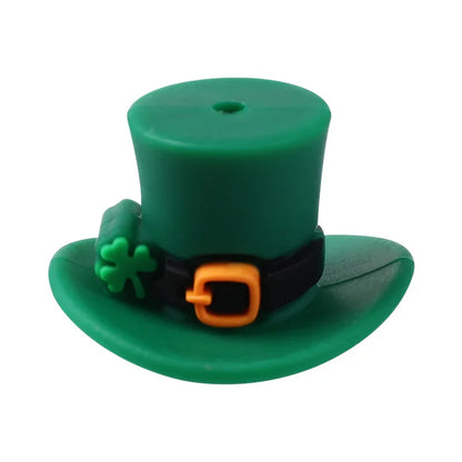 Lucky Hat 3D Silicone Beads St. Patrick's Day Shamrock Beaded Pen Cap