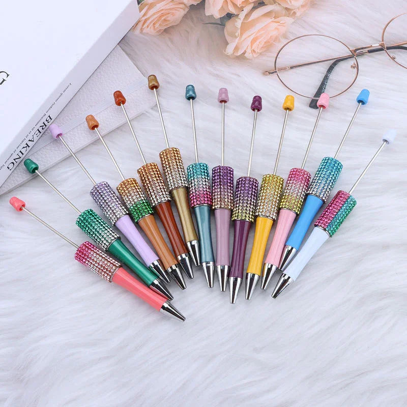 DIY Gradient Diamond Color AB Diamond Bead Pen | DIY Beadable Pen Craft Gift Idea