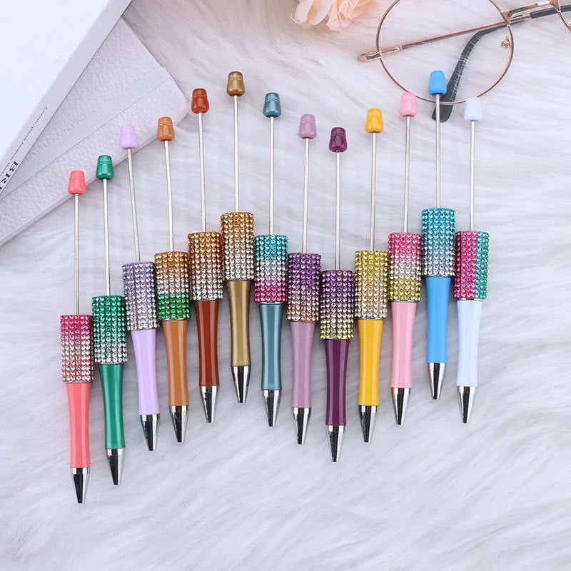 DIY Gradient Diamond Color AB Diamond Bead Pen | DIY Beadable Pen Craft Gift Idea