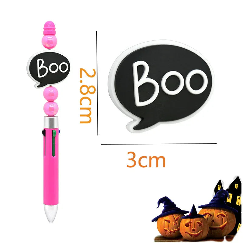 Halloween White Ghost Silicone focal beads