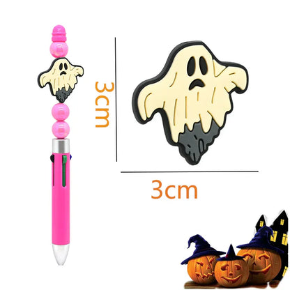 Halloween White Ghost Silicone focal beads