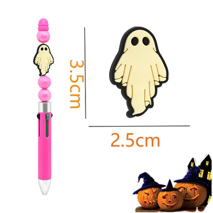 Halloween White Ghost Silicone focal beads