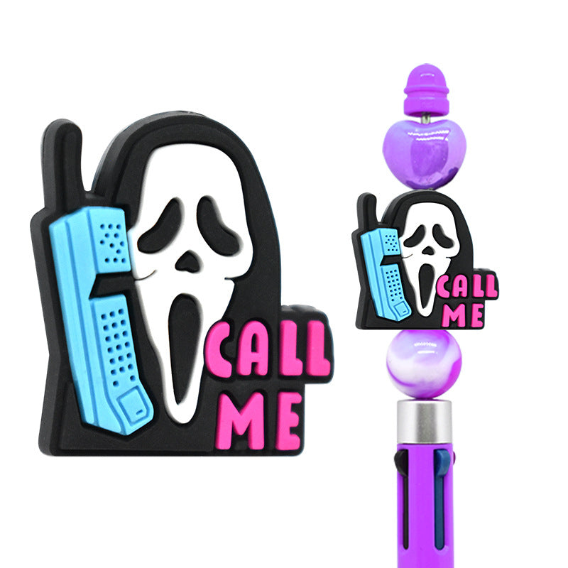 Halloween Creative Bead Jewelry Silicone Focus Beads（No Pen）