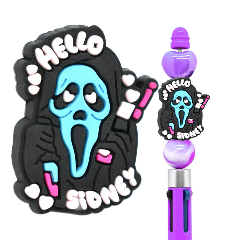 Halloween Creative Bead Jewelry Silicone Focus Beads（No Pen）