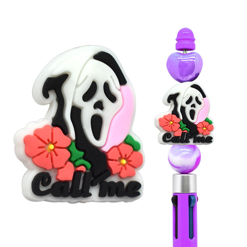 Halloween Creative Bead Jewelry Silicone Focus Beads（No Pen）