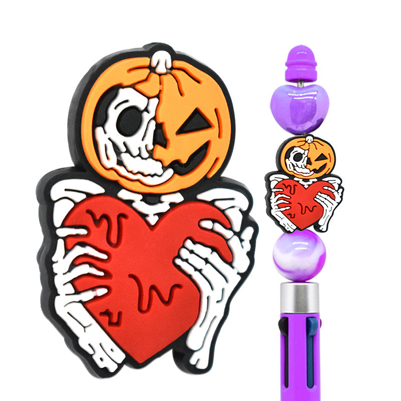 Halloween Creative Bead Jewelry Silicone Focus Beads（No Pen）
