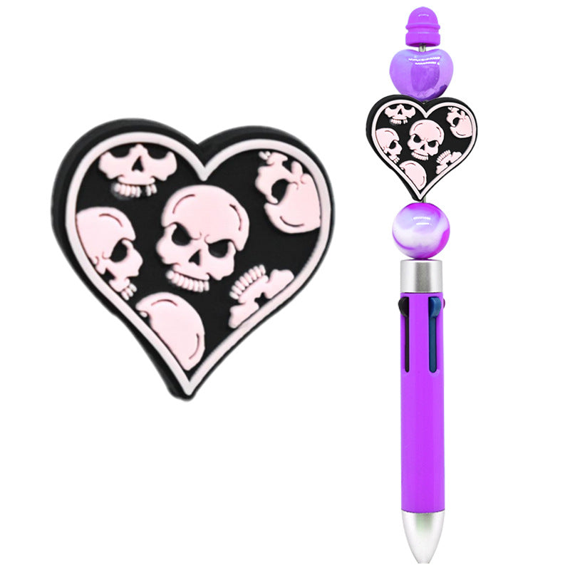 Halloween Creative Bead Jewelry Silicone Focus Beads（No Pen）