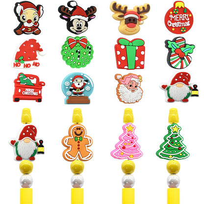 Christmas Pen Beaded Party Decoration Silicone Centerpiece Beads（no pen）