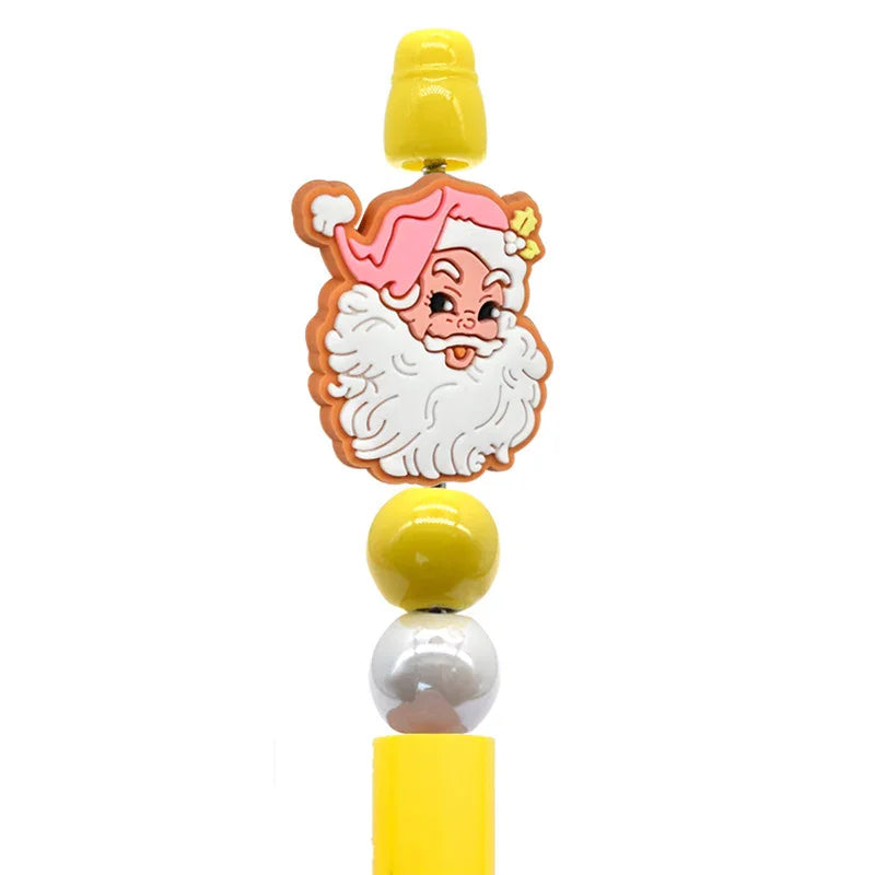 Christmas Pen Beaded Party Decoration Silicone Centerpiece Beads（no pen） | Silicone Focal Bead for DIY Keychain & Pen Wrap