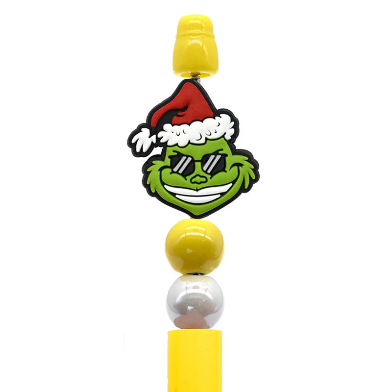 Christmas Pen Beaded Party Decoration Silicone Centerpiece Beads（no pen） | Silicone Focal Bead for DIY Keychain & Pen Wrap