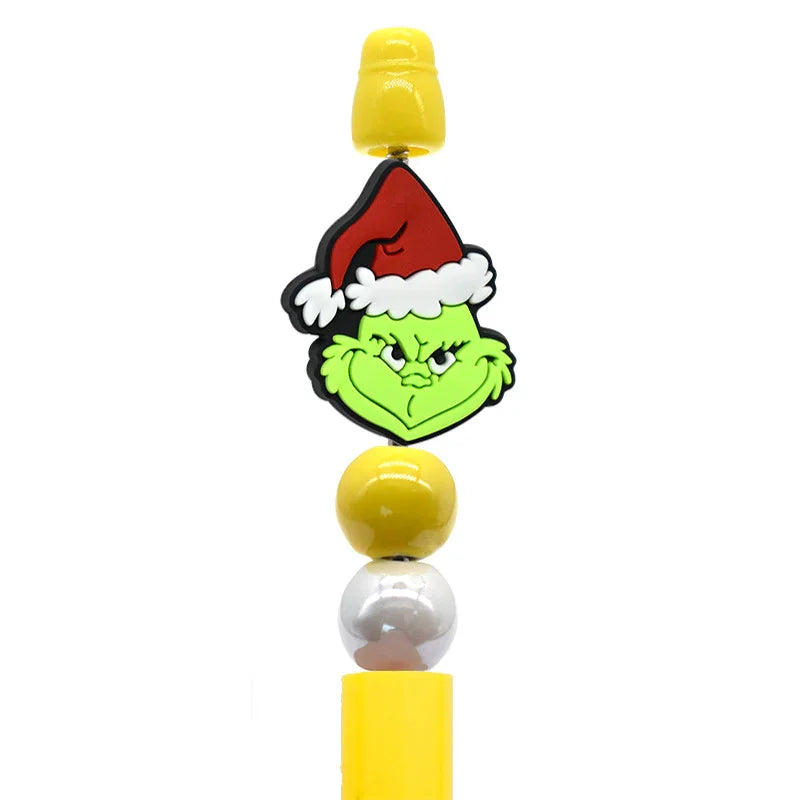 Christmas Pen Beaded Party Decoration Silicone Centerpiece Beads（no pen） | Silicone Focal Bead for DIY Keychain & Pen Wrap