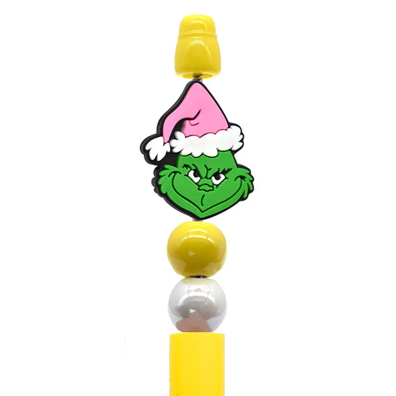 Christmas Pen Beaded Party Decoration Silicone Centerpiece Beads（no pen） | Silicone Focal Bead for DIY Keychain & Pen Wrap