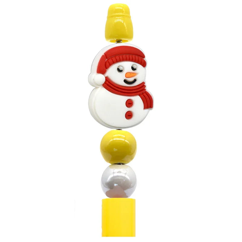 Christmas Pen Beaded Party Decoration Silicone Centerpiece Beads（no pen） | Silicone Focal Bead for DIY Keychain & Pen Wrap