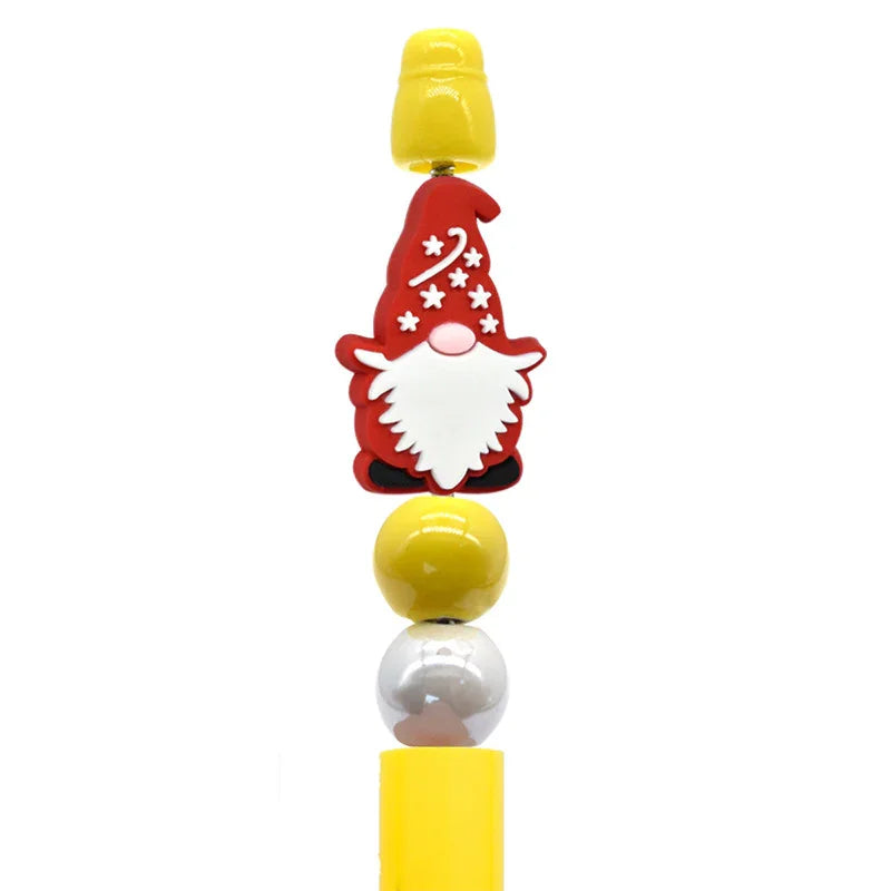 Christmas Pen Beaded Party Decoration Silicone Centerpiece Beads（no pen） | Silicone Focal Bead for DIY Keychain & Pen Wrap
