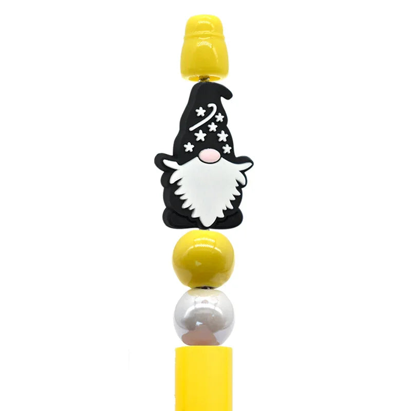 Christmas Pen Beaded Party Decoration Silicone Centerpiece Beads（no pen） | Silicone Focal Bead for DIY Keychain & Pen Wrap