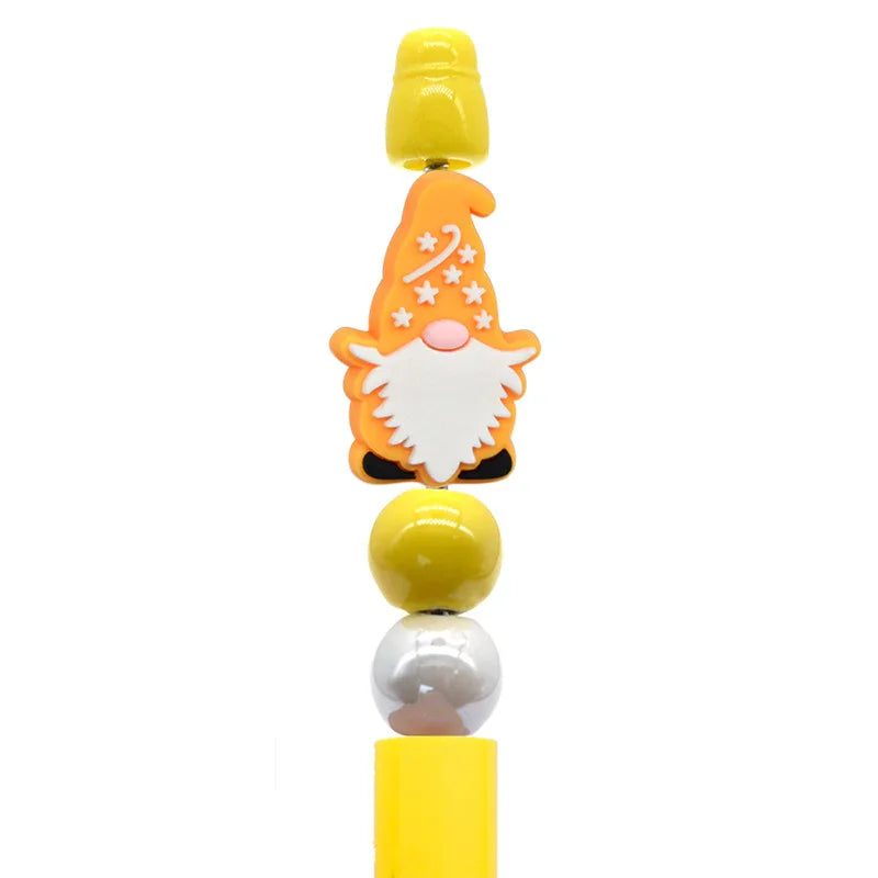 Christmas Pen Beaded Party Decoration Silicone Centerpiece Beads（no pen） | Silicone Focal Bead for DIY Keychain & Pen Wrap