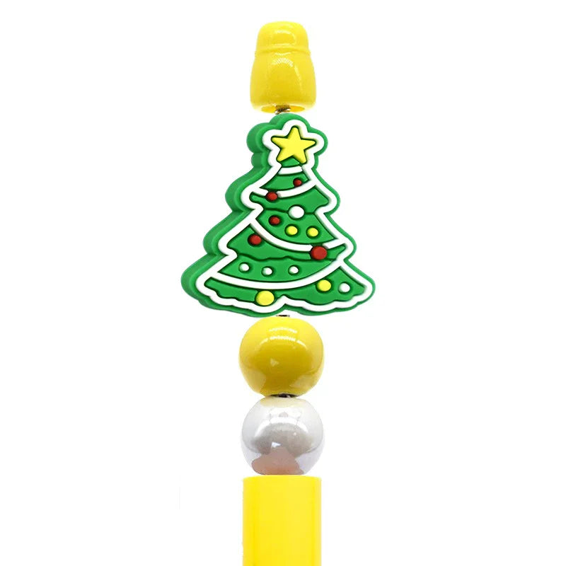 Christmas Pen Beaded Party Decoration Silicone Centerpiece Beads（no pen） | Silicone Focal Bead for DIY Keychain & Pen Wrap