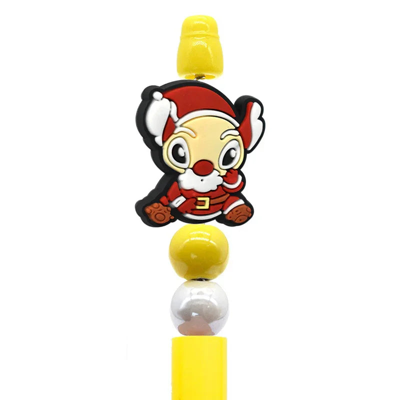 Christmas Pen Beaded Party Decoration Silicone Centerpiece Beads（no pen） | Silicone Focal Bead for DIY Keychain & Pen Wrap