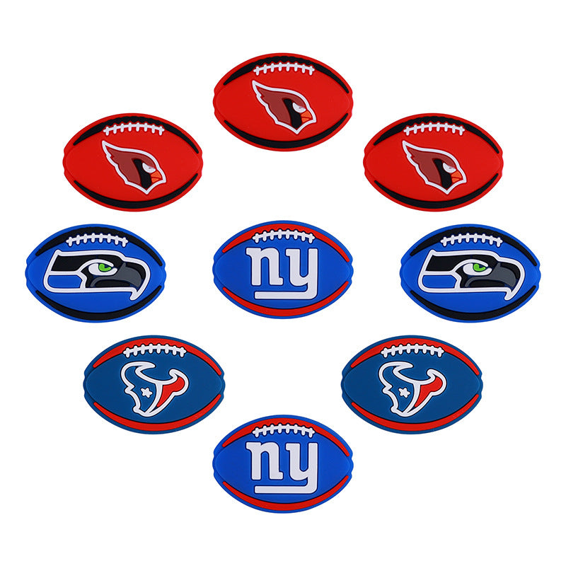 NFL Football Team Logo Silicone Beads