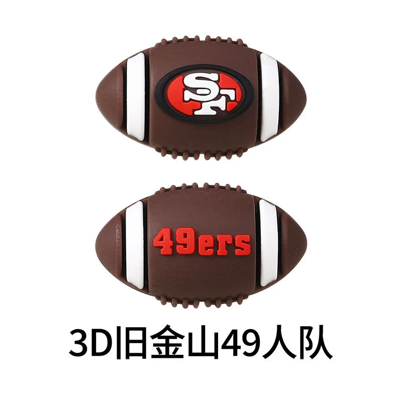 NFL Football 3D Silicone Beads – DIY Beaded Accessories | DIY Sports Fan Bracelet & Keychain Craft Bead