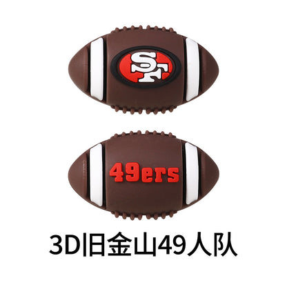NFL Football 3D Silicone Beads DIY Silicone Jewelry Glue Beads Beaded Accessories American Football Loose Beads