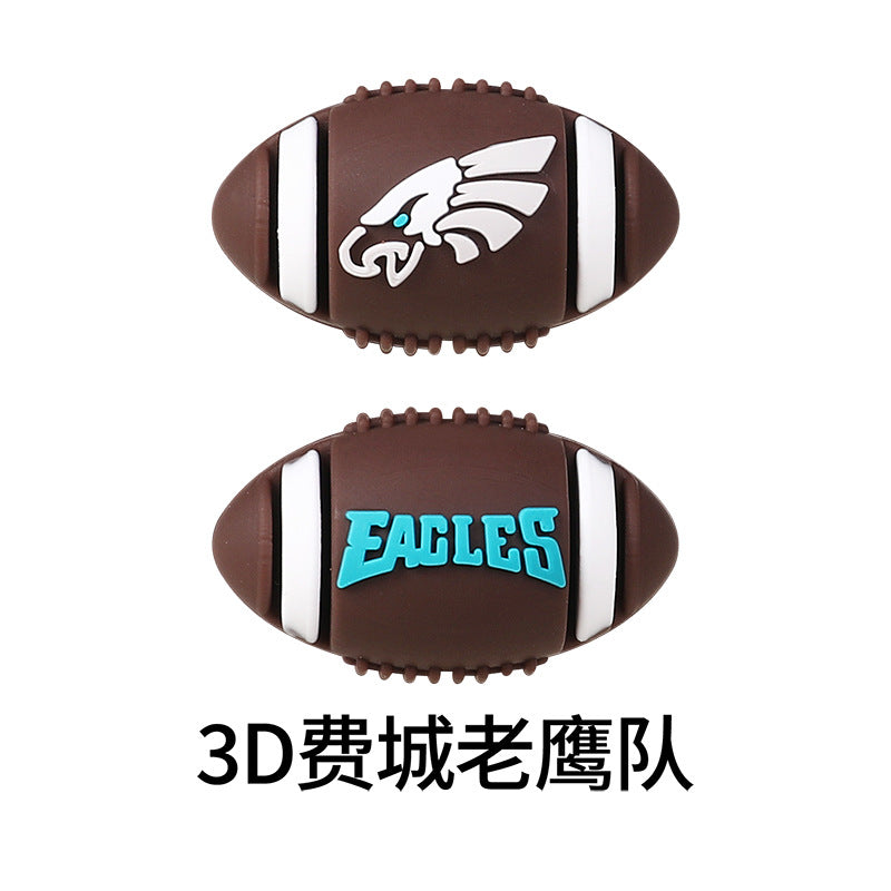 NFL Football 3D Silicone Beads DIY Silicone Jewelry Glue Beads Beaded Accessories American Football Loose Beads