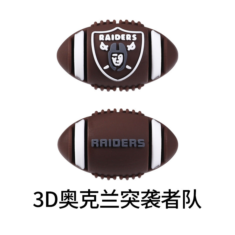 NFL Football 3D Silicone Beads DIY Silicone Jewelry Glue Beads Beaded Accessories American Football Loose Beads