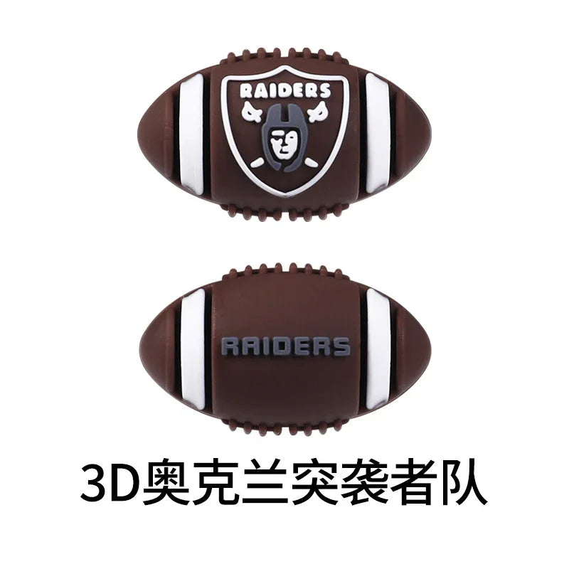 NFL Football 3D Silicone Beads – DIY Beaded Accessories | DIY Sports Fan Bracelet & Keychain Craft Bead