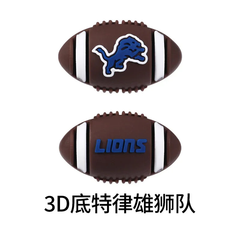 NFL Football 3D Silicone Beads – DIY Beaded Accessories | DIY Sports Fan Bracelet & Keychain Craft Bead