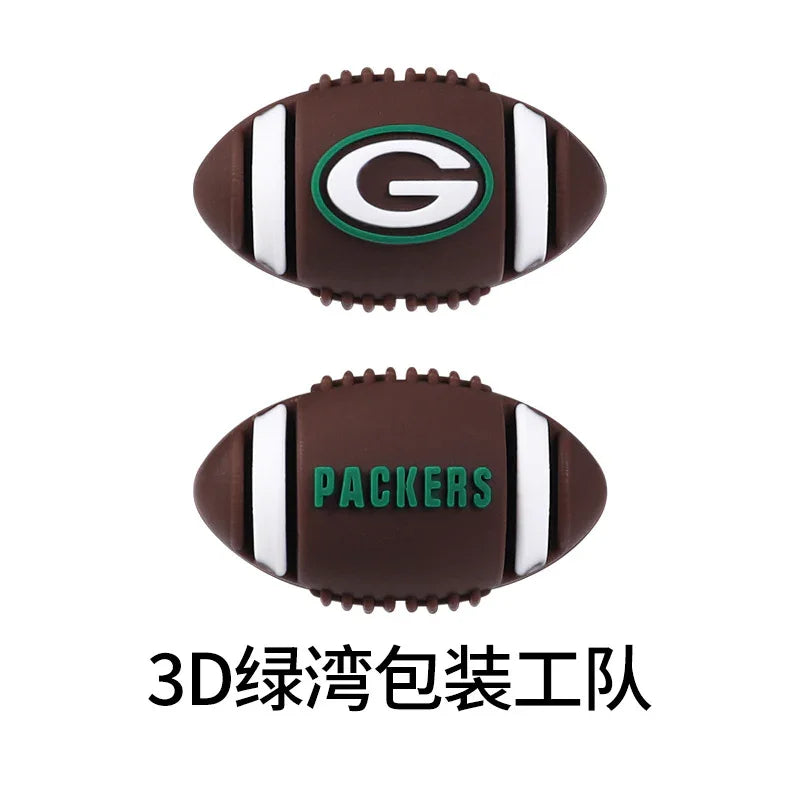 NFL Football 3D Silicone Beads – DIY Beaded Accessories | DIY Sports Fan Bracelet & Keychain Craft Bead