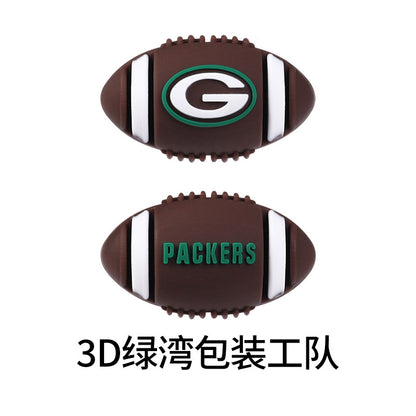 NFL Football 3D Silicone Beads DIY Silicone Jewelry Glue Beads Beaded Accessories American Football Loose Beads