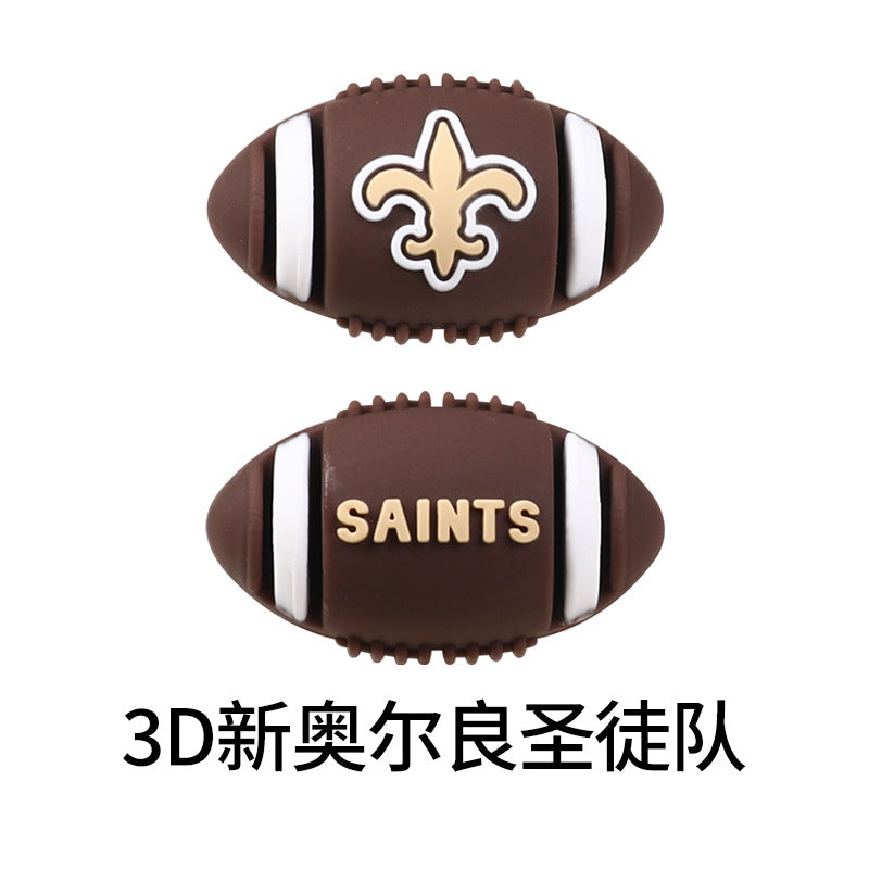 NFL Football 3D Silicone Beads DIY Silicone Jewelry Glue Beads Beaded Accessories American Football Loose Beads