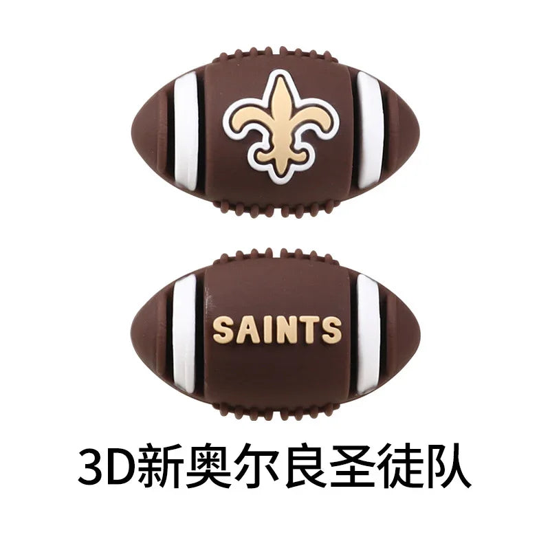 NFL Football 3D Silicone Beads – DIY Beaded Accessories | DIY Sports Fan Bracelet & Keychain Craft Bead