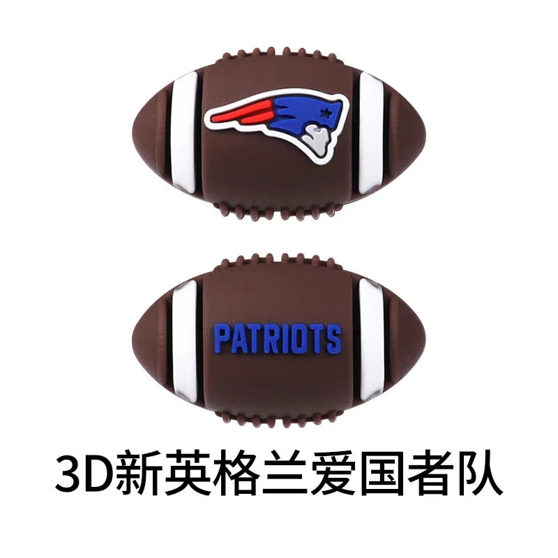 NFL Football 3D Silicone Beads – DIY Beaded Accessories | DIY Sports Fan Bracelet & Keychain Craft Bead