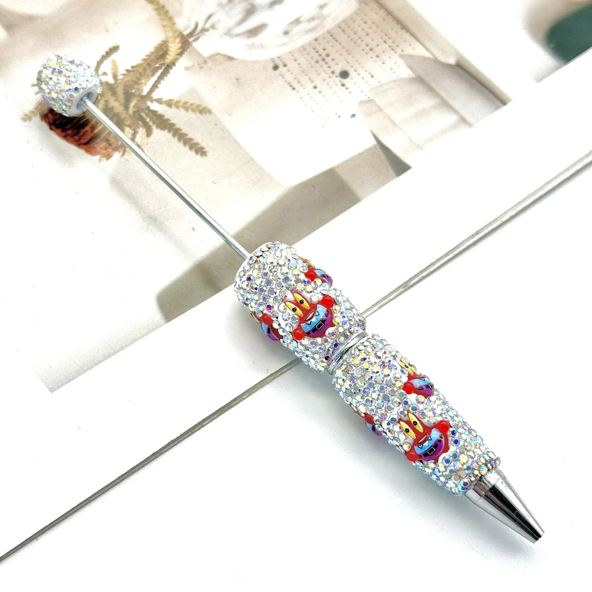 Cartoon Diamond Bead Pen Coulomi SpongeBob SquarePants KT Cat | DIY Beadable Pen Craft Gift Idea