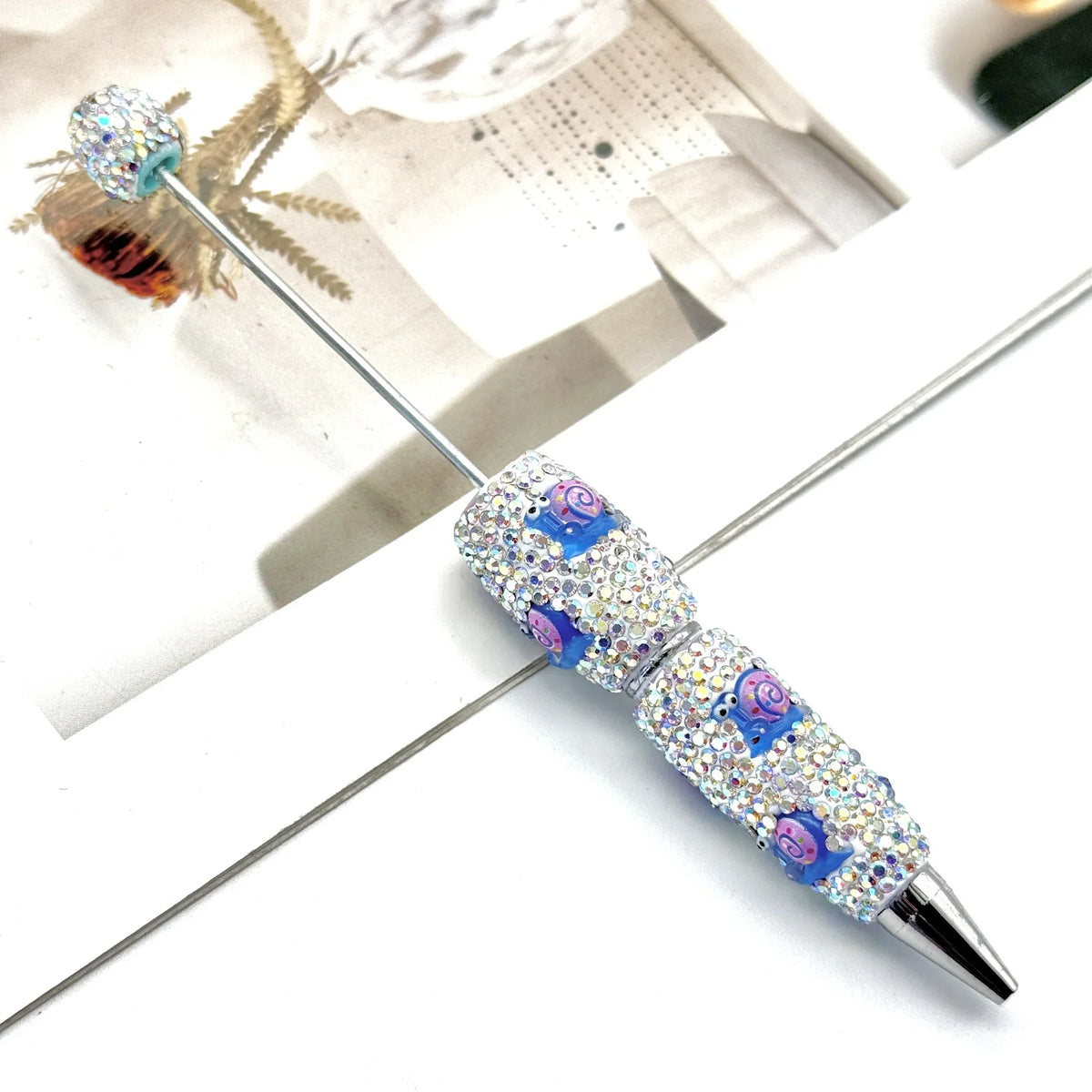Cartoon Diamond Bead Pen Coulomi SpongeBob SquarePants KT Cat | DIY Beadable Pen Craft Gift Idea