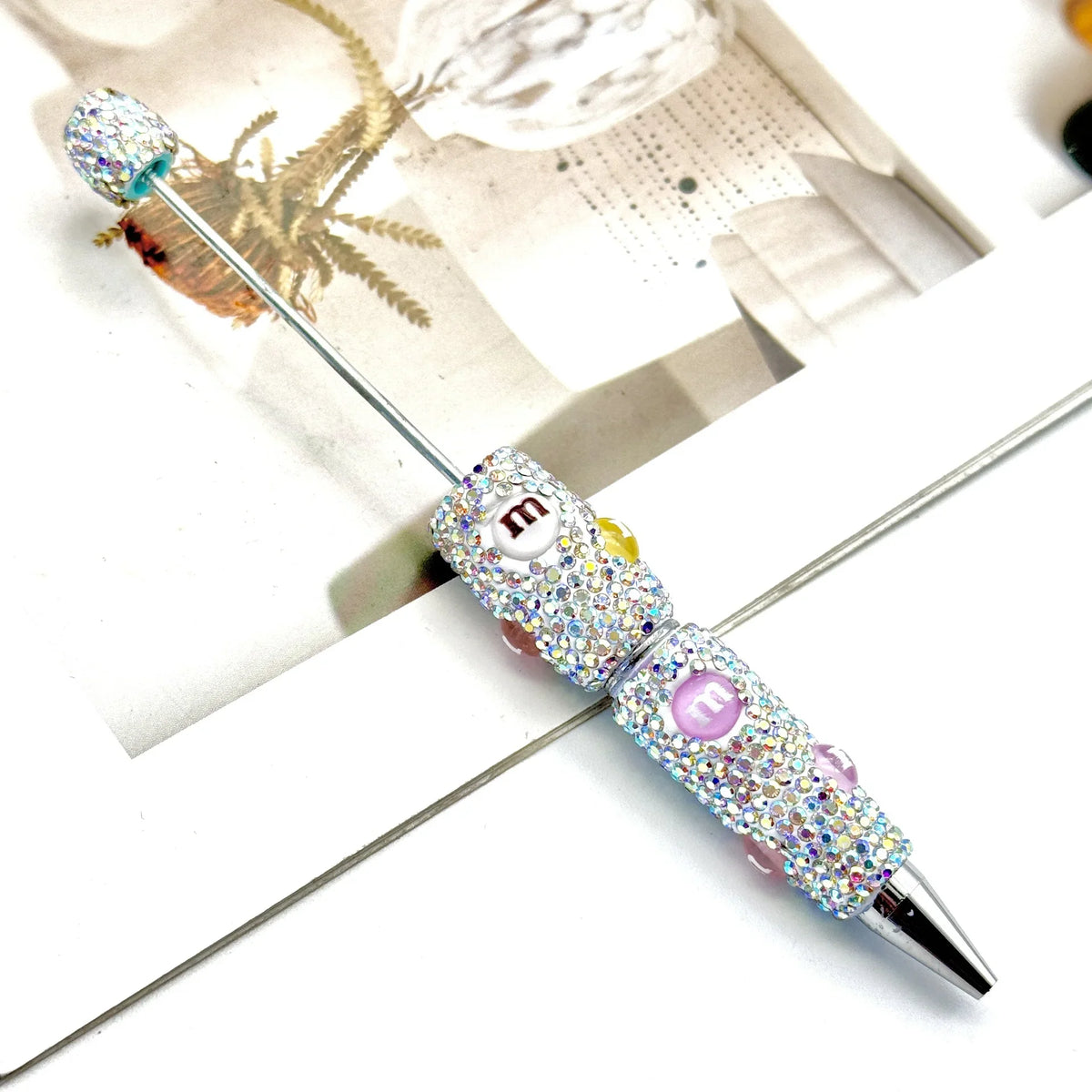 Cartoon Diamond Bead Pen Coulomi SpongeBob SquarePants KT Cat | DIY Beadable Pen Craft Gift Idea