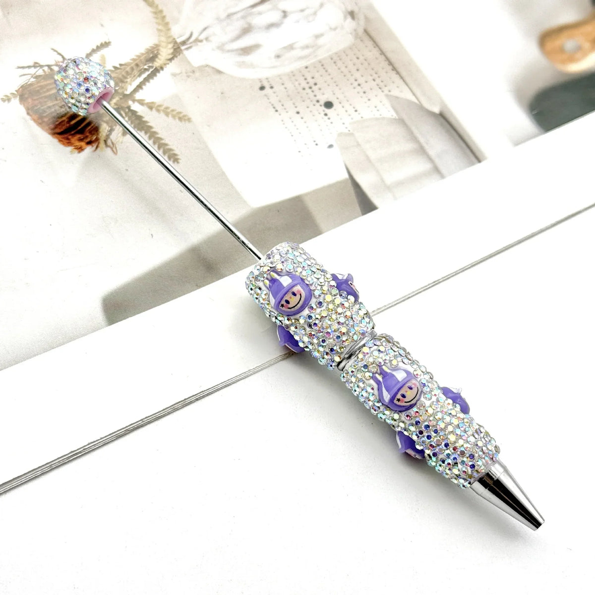 Cartoon Diamond Bead Pen Coulomi SpongeBob SquarePants KT Cat | DIY Beadable Pen Craft Gift Idea