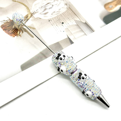 Halloween Pumpkin Beaded Pen Covered with Diamonds and Accessories