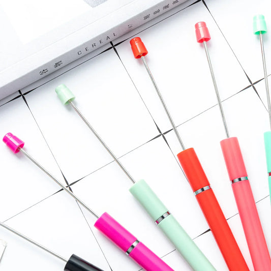 Long bead pen ins macaron puzzle cute grain pen
