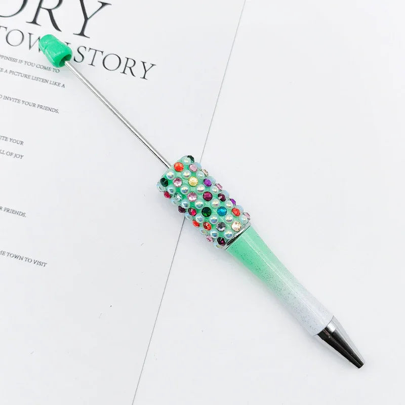 Candy Pearl Bead Pen Colorful UV Electroplating Ballpoint Pen | DIY Bead Bracelet Keychain & Jewelry Craft Supply