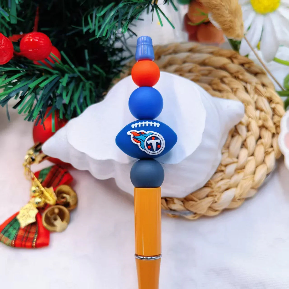 30 Teams NFL Football 3D Silicone Focal Beads | DIY Sports Fan Bracelet & Keychain Craft Bead
