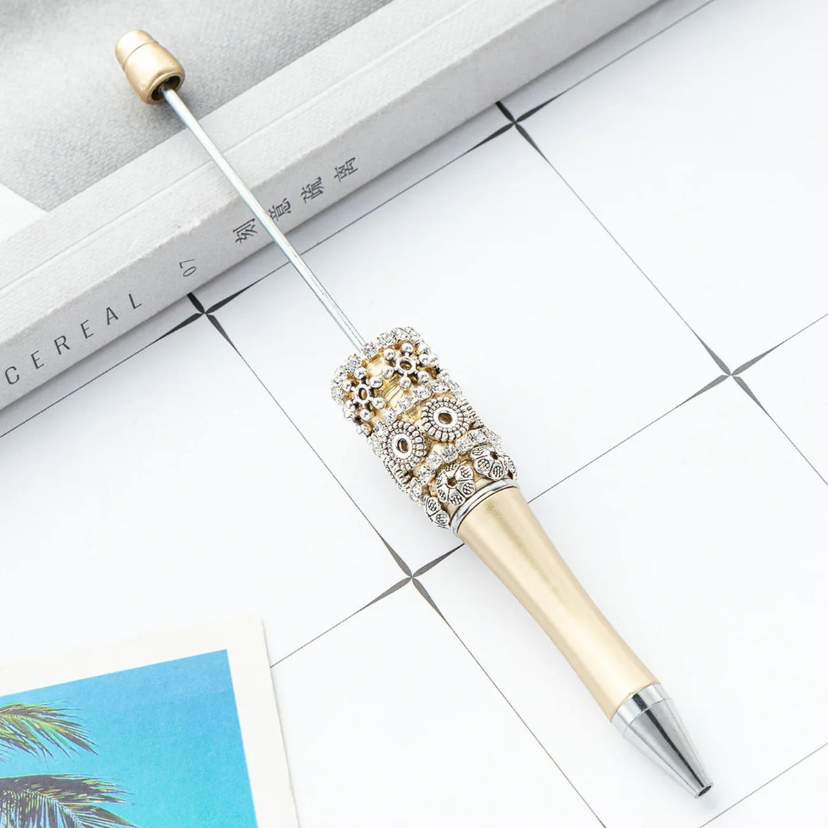 DIY Retro Flower Bead Pen Creative Handmade Bead Pen | DIY Beadable Pen Craft Gift Idea