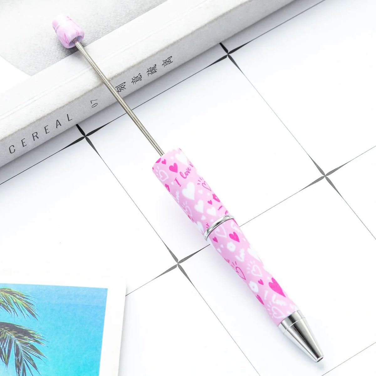 DIY Plastic Bead Pen Creative Valentine's Day Love Series Bead Pen | DIY Beadable Pen Craft Gift Idea