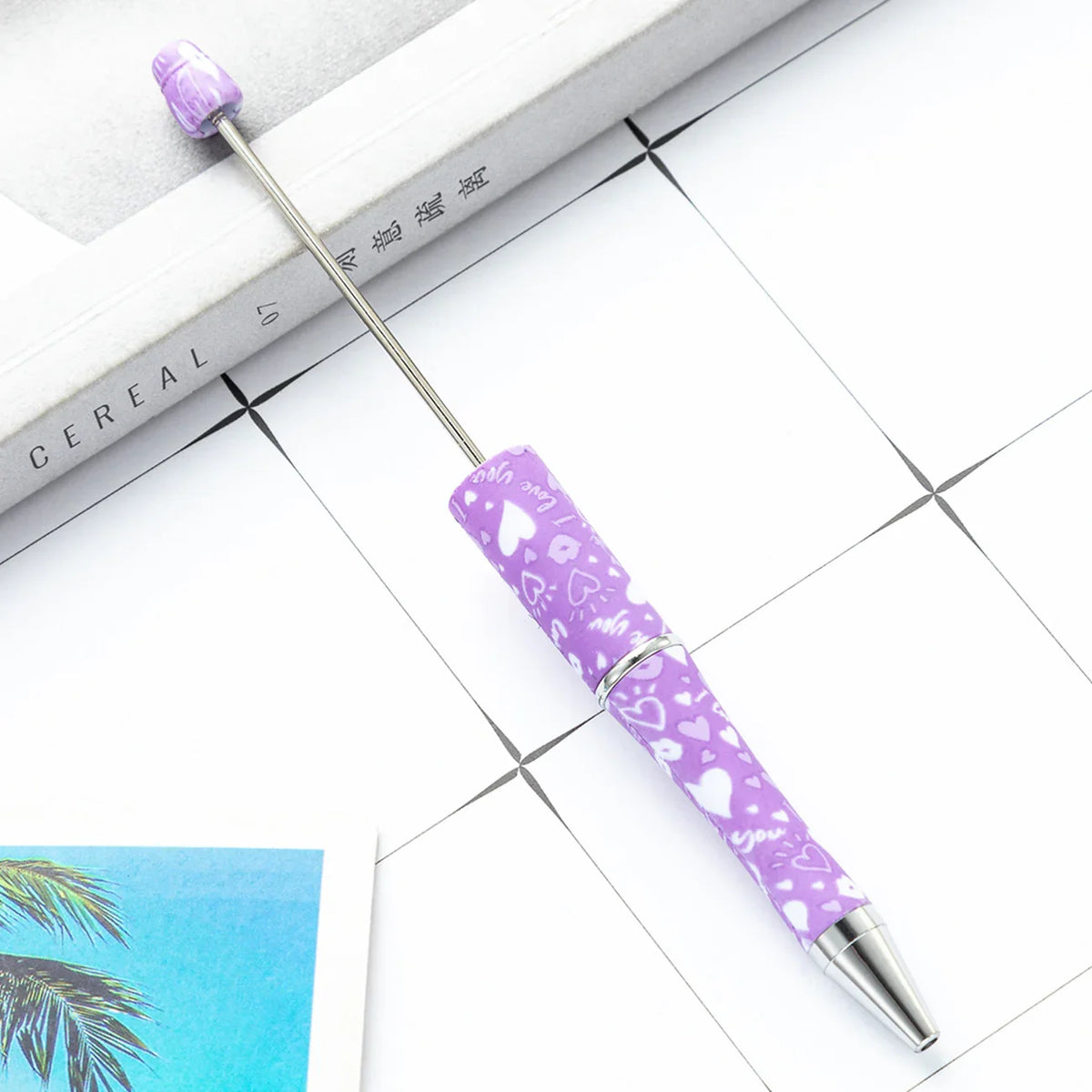 DIY Plastic Bead Pen Creative Valentine's Day Love Series Bead Pen | DIY Beadable Pen Craft Gift Idea