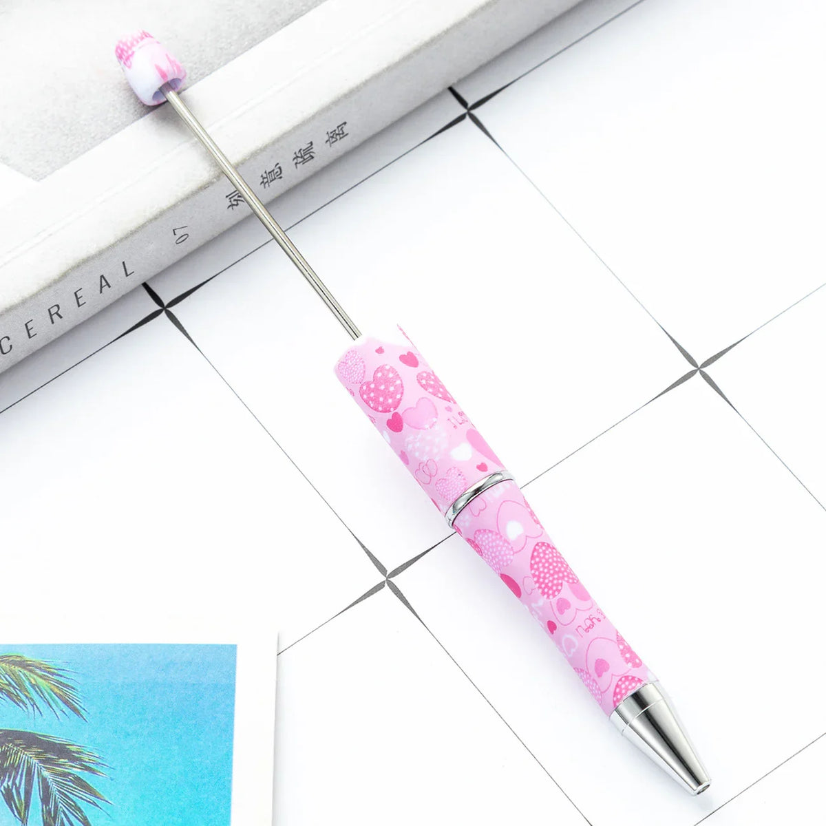 DIY Plastic Bead Pen Creative Valentine's Day Love Series Bead Pen | DIY Beadable Pen Craft Gift Idea